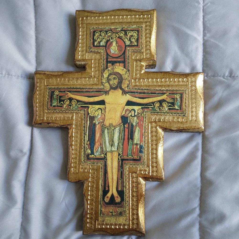 SAN DAMIANO FRANCISCAN ASSISI CRUCIFIX NWOT